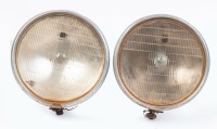CHEVROLET: Two large circa 1920s Chevrolet headlights, lens diameter 22cm, ribbed glass lens