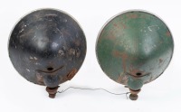 CHEVROLET: Two large circa 1920s Chevrolet headlights, lens diameter 22cm, ribbed glass lens - 2