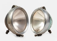 CAV: Two circa 1920s or 1930s CAV (England) large headlamps, lens diameter 21cm