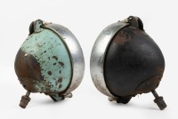 CAV: Two circa 1920s or 1930s CAV (England) large headlamps, lens diameter 21cm - 2