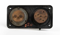 FORD: A 1920s Ford amperes gauge, light switch & dash mounting plate, believed to suit model 'T' - 2