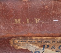 SUITCASE: A vintage cowhide suitcase circa 1920s / 1930s made by Jaxon (Australia), length 66cm, width 38cm, depth 19cm, with leather straps & functioning locks - 3