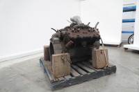 ENGINE: An impressive circa 1923 Lafayette V8 engine fitted with bell housing, Delco starter motor, Winfield Model-S carburettor and manifold, numbered '2536' - 8