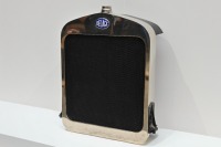DELAGE: A reconditioned circa mid 1920s Delage DI radiator with enamel badge, core & surround, with new core & recently re-nickelled, 72cm high, 54cm wide - 2
