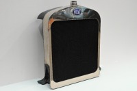 DELAGE: A reconditioned circa mid 1920s Delage DI radiator with enamel badge, core & surround, with new core & recently re-nickelled, 72cm high, 54cm wide - 3
