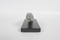 JAGUAR: A circa 1940s early bronze cast 'leaping Jaguar' mascot, to suit SS, MkIV and MkV, 20cm long, affixed to timber base - 2