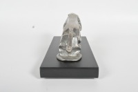 JAGUAR: A circa 1940s early bronze cast 'leaping Jaguar' mascot, to suit SS, MkIV and MkV, 20cm long, affixed to timber base - 4