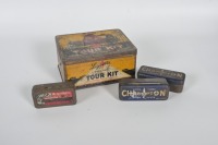 REPAIR KITS: Two original vintage & veteran repair tin box kits