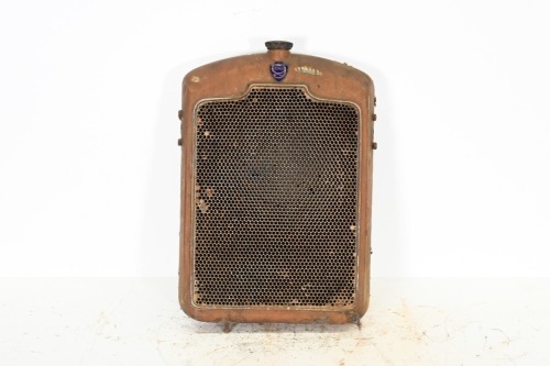 ROVER: A circa late 1920s Rover radiator, includes surround, core, badge & cap, 60cm high, 40cm wide
