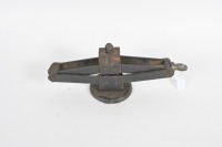 JACKS: A group of three early jacks, includes two scissor jacks and one bottle jacks plus also some handles - 7