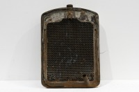RADIATOR: A small circa 1910s or 1920s radiator, includes the core, surround & cap, 64cm high, 41cm wide - 2