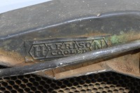 RADIATORS: Three radiators, includes one with Harrison Cooled (USA) tag (H 79cm x W50cm), and two smaller radiators - 3