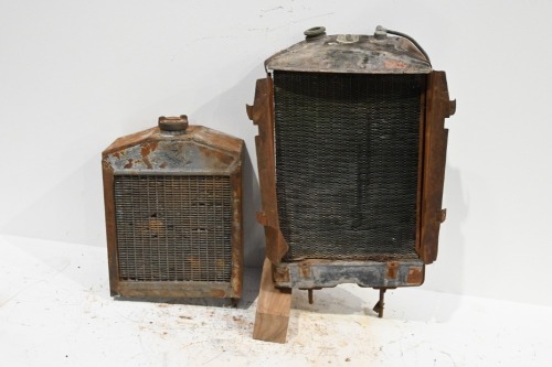 RADIATORS: Two small radiators, one with US tag and other with UK tag