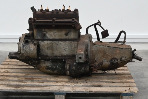 FIAT: A circa late 1910s early 1920s Fiat Type 501 four cylinder engine, with tag labelled 'Fiat Tipo 501 No.1440977'