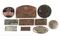 TAGS / BADGES: A group of ten assorted ID tags & badges