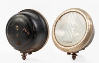 HEADLAMPS: A headlamp pair, each lens branded 'Twin Beam - Monogram', lens width 19cm