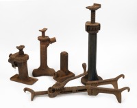 JACKS: A group of five jacks of varying sizes & styles