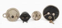 IGNITION SWITCHES: Four pre-war ignition & light switch units