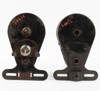 TAIL LAMPS: Two closely matching circa 1920s two lens tail lamps, one branded Howe Searchlight & the other King Safety (both USA) - 2