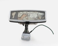 INTERIOR MIRROR: A circa 1950s or 1960s interior mirror, believed to be possibly European manufacture, marked 'vif' at rear, 6cm high, 16cm wide