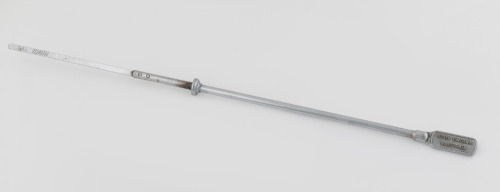 DIPSTICK: A dipstick believed to suit Jaguar 'Stop Engine Wait 1 Min' stamped at top, '2.4L' at bottom, 51cm long