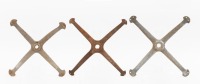 STEERING WHEELS: Three four spoke steering wheels inners (no rims), two alloy and one steel inner