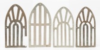 KICK PLATES: Four circa 1920s running board kick plates