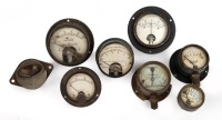 GAUGES: A group of eight small gauges mostly believed for industrial use