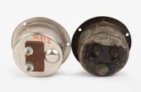 AMMETER GAUGES: Two circa 1920s Westinghouse Ammeter gauges, style 215882, overall diameter 9.5cm, lens diameter 6.5cm - 2
