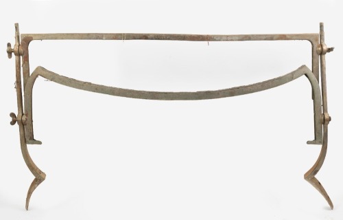 AUSTRALIAN SIX: A windscreen frame believed to suit a circa 1910s Australian Six Touring, 60cm high, 1.1m wide