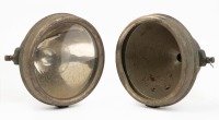 TEC HEADLAMPS: Two early British made The Efandem Company (TEC) headlamps, lens diameter 17cm, concave lens