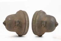 TEC HEADLAMPS: Two early British made The Efandem Company (TEC) headlamps, lens diameter 17cm, concave lens - 2