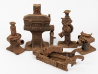 JACKS: A group of five jacks of varying sizes & styles