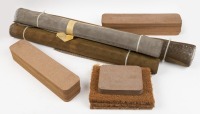 WIRE ROLLS / MATS / CORKBOARD: An assortment of unused corkboard, metal & brass wire mesh rolls and running board brush mats