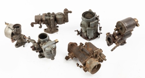CARBURETTORS: A group of six carburettors