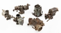 CARBURETTORS: A group of six carburettors