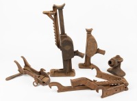 JACKS: A group of five jacks of varying sizes & styles