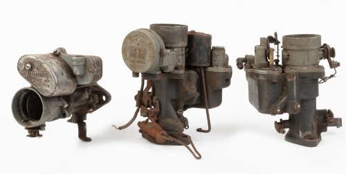 CARTER CARBURETTORS: Three Carter (USA) W-1 carburettors, believed to suit Chevrolet models from 1932-1949