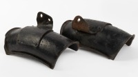 WHEEL GUARDS: Two early running board wheel guards, both approx 30cm long