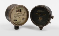 SPEEDOMETERS: Two circa 1920s large speedometers