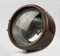 BAUSCH & LOMB: A circa 1920s Bausch & Lomb (Germany) brass drum style headlamp made by Herm Riemann