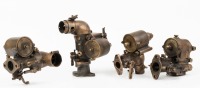 STROMBERG: Four solid brass Stromberg carburettors, includes an MB-1 carb, an OS-1 carb, an OE-1 carb and an M3/4 carb