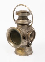 HOWES & BURLEY: A Howes & Burley (England) No.1100 brass coach / tail lamp, 29cm high