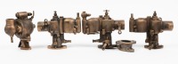 CARBURETTORS: A group of four solid brass carburettors all of unknown manufacturer - 2