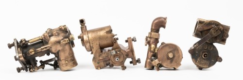 CARBURETTORS: A group of four solid brass carburettors all of unknown manufacturers