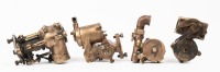CARBURETTORS: A group of four solid brass carburettors all of unknown manufacturers