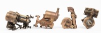 CARBURETTORS: A group of four solid brass carburettors all of unknown manufacturers - 2