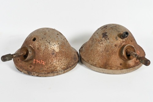 HEADLAMPS: A pair of large headlamps, lens width 21cm