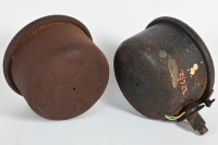 LUCAS: A pair of Lucas 700 headlamps, commonly used on British makes from 1940s to 1960s, lens width 17.8cm - 2