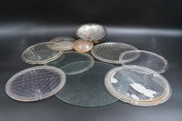 HEADLIGHT LENSES: An assortment of various early headlight lenses of varying styles & sizes